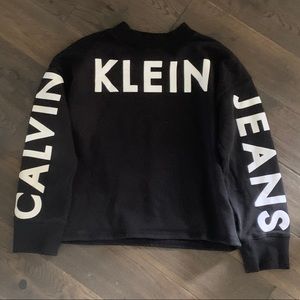 Calvin Klein cropped sweatshirt in size small